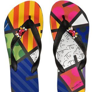 COPY - Romero Britto Landscape Flip Flop ** NEW ** Size: 5/6, 7/8, 9/10